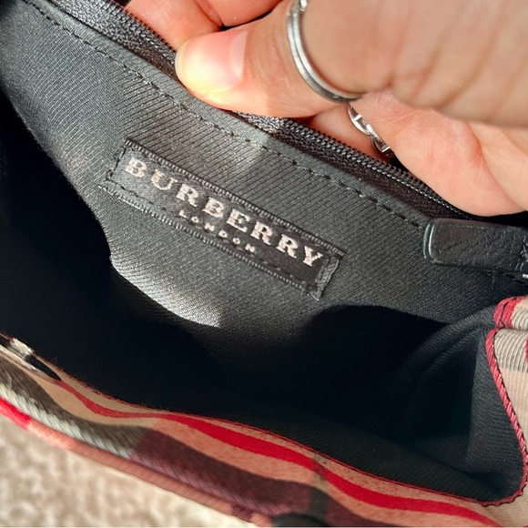 Burberry Red Nova Check Canvas Mini Tote - Picture 8 of 15